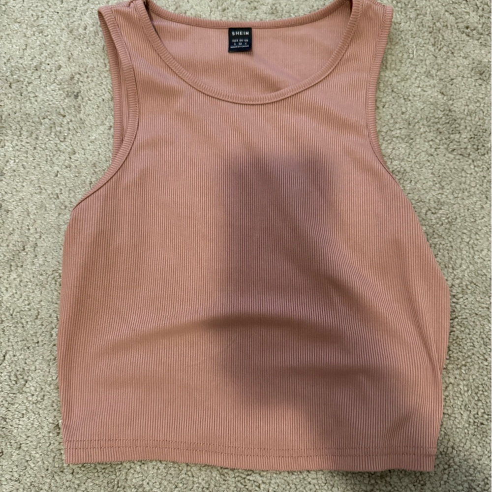 SHEIN Burnt Orange Ribbed Top